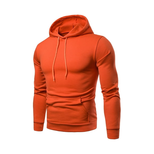 Mens Zip Up Hooded Sweatshirt Casual Outwear Plain Hoodie Jacket Coat Jumper Top
